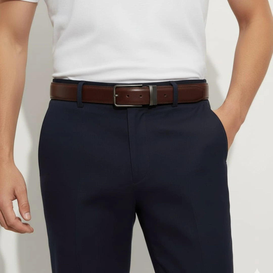 2-in-1 Leather Belt | Black & Brown