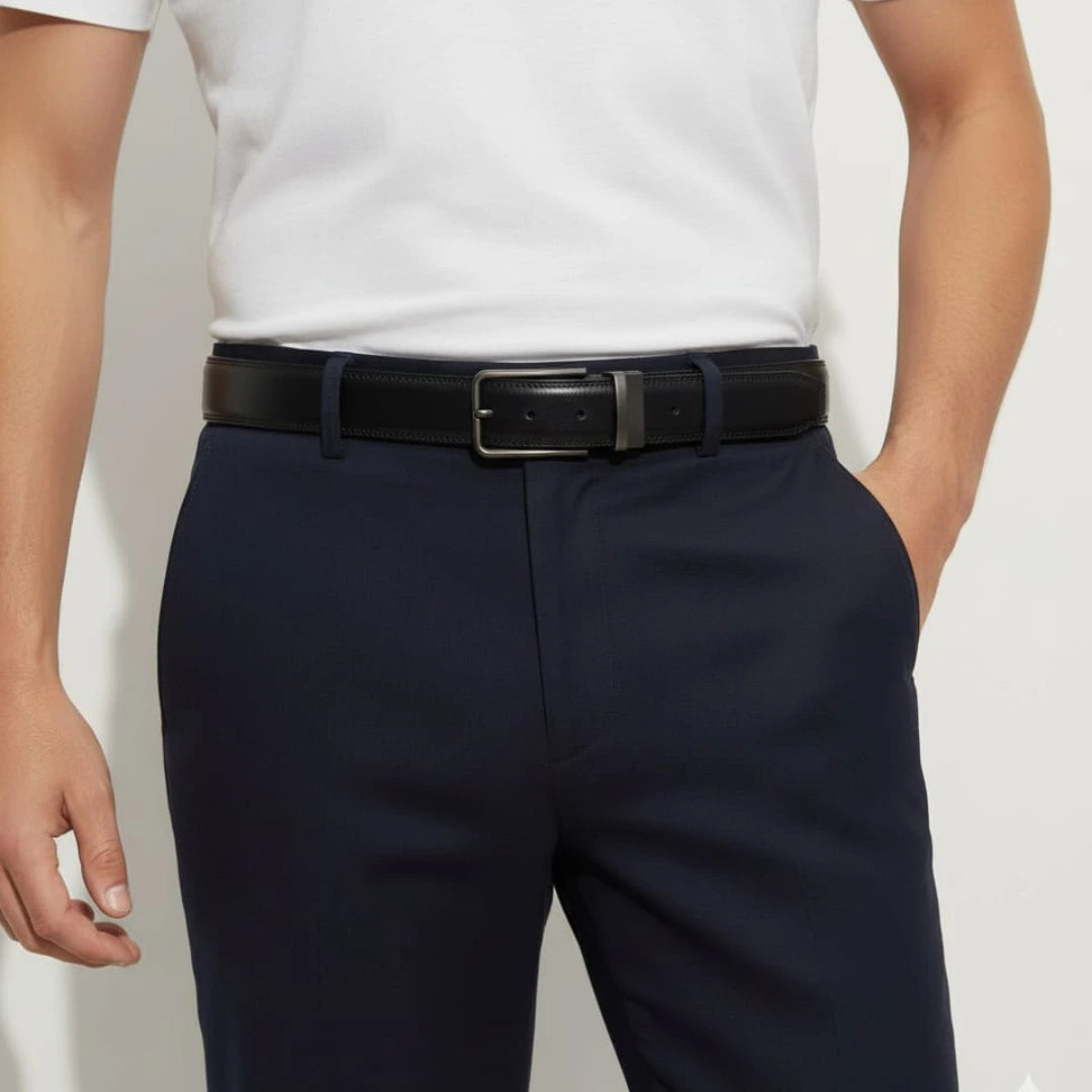 2-in-1 Leather Belt | Black & Brown